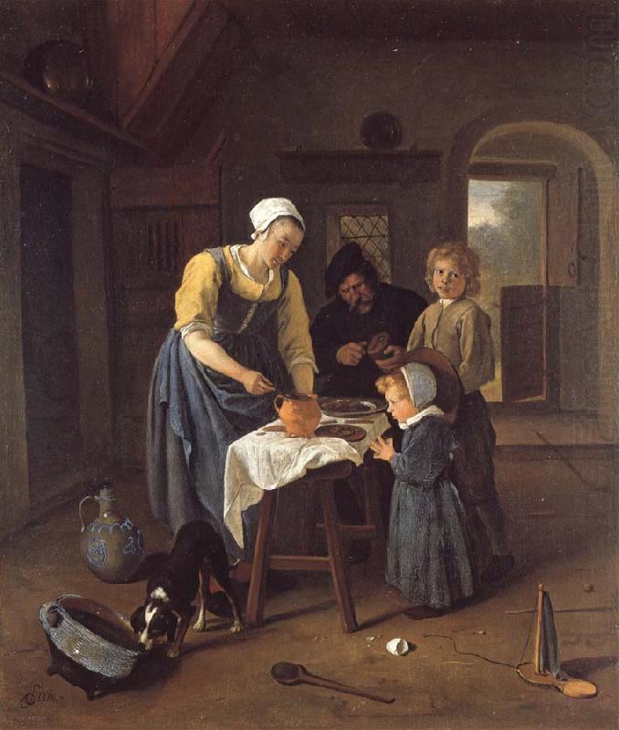 Jan Steen A Peasant Family at Mel-time
